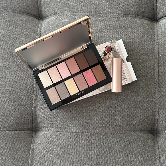 Lancôme Eye Shadow Palette & L’Absolu Rouge Intimatte Lipstick - Picture 1 of 3